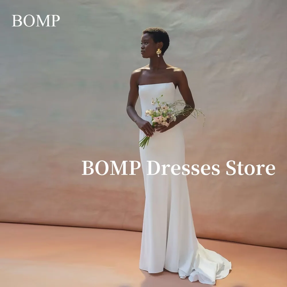 

BOMP White Wedding Dresses 2025 Mermaid Trumpet Woman High Quality Elegant Fashionable Party Evening Dress