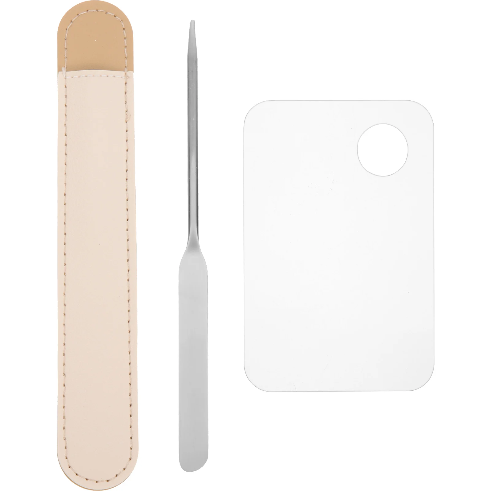 

Stainless Steel Mixing Palette Spatula Set Smooth Surface Easy Clean Nail Art Makeup Tools Cosmetics Foundation Blender