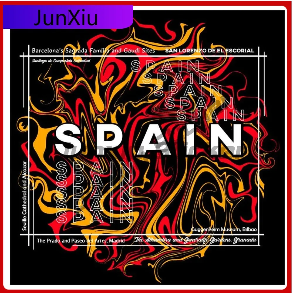 

Spain Travel Abstract Art Vinyl Sticker Accessories Travel Car Truck Bumper Water Bottle Laptop Waterproof Scratch-proof Exterio
