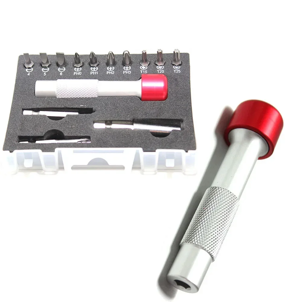 14pcs Aluminum Screwdriver Set Screwdriver Handle/Bit Connectors/Extension Conversion Tool SL4 SL5 SL6 PH0 PH1 PH2 T15 T20 T25