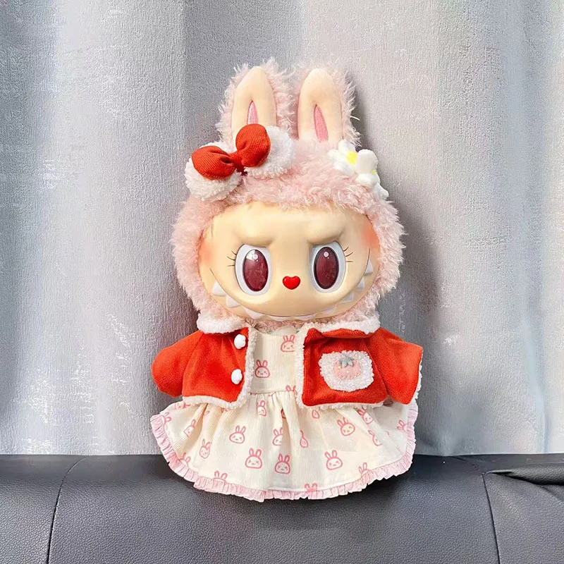 

38cm Plush Doll'S Clothes Outfit Accessories For Korea Kpop Exo Labubu Idol for MOKOKO doll New Year dress suit Clothing Gift