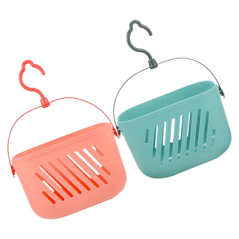

2pcs PP Shampoo Storage Basket Hanging Bathroom Organizer Rustproof Reusable Bath Accessories Kitchen Toilet Dormitory