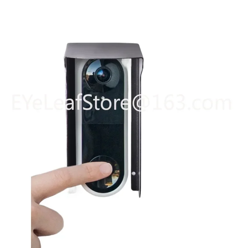 Extremely Narrow Waterproof Cover Visual Doorbell Metal Anti-Glare  Outdoor Protective Box