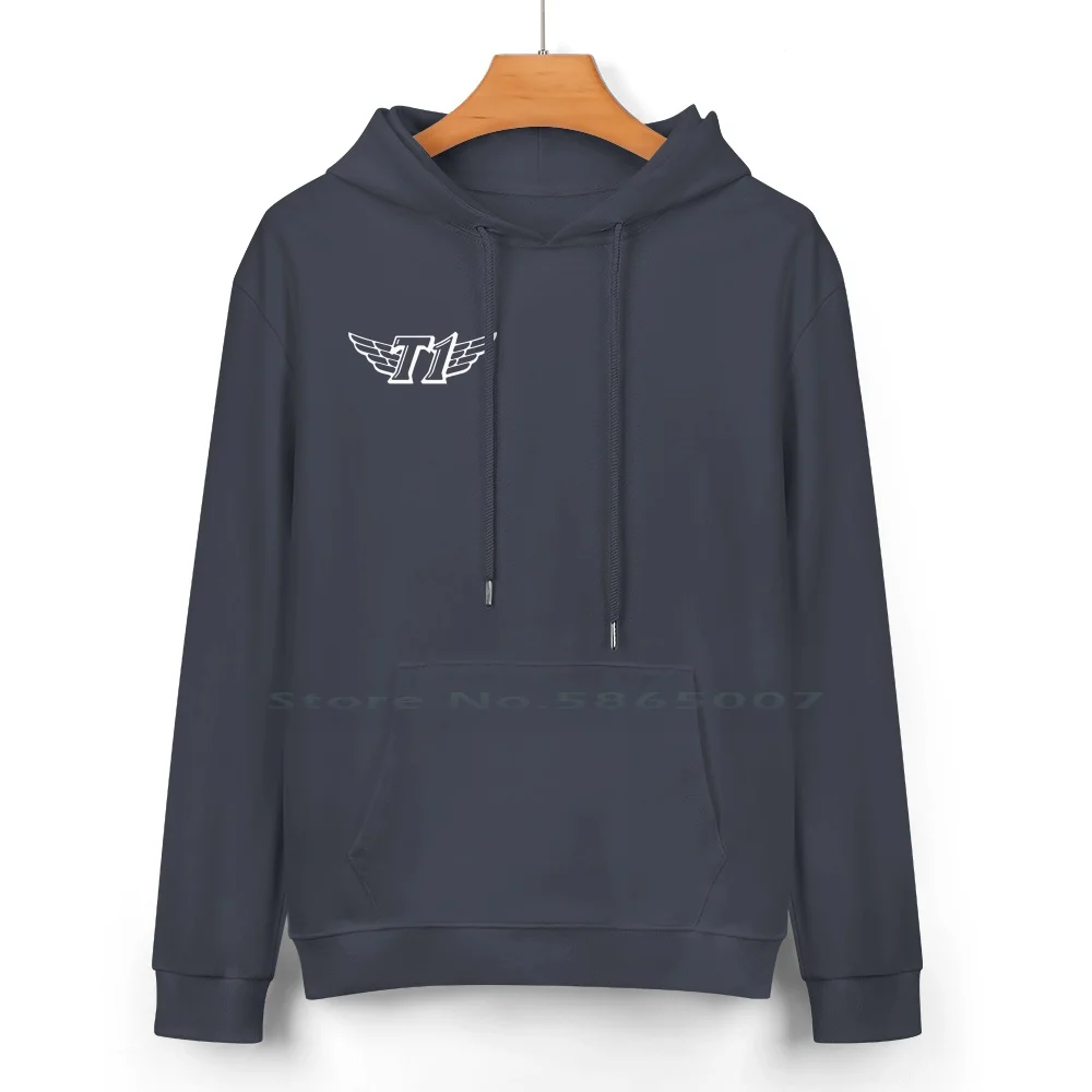 Skt T1 Simple White Logo ( Right Chest ) Pure Cotton Hoodie Sweater 24 Colors Telecom Skt T1 Gg Benq Penta Riot Op Lcs Fan Tag