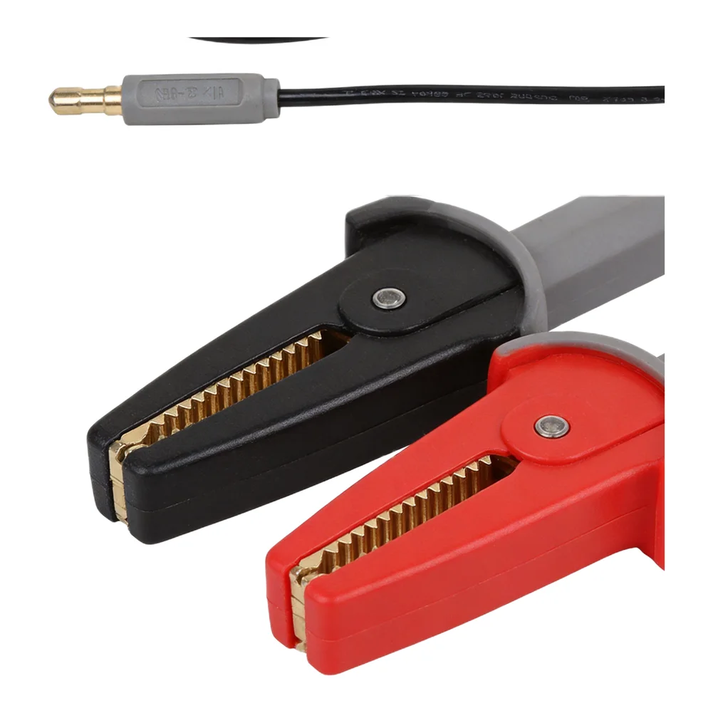 Kelvin Clip Test Assembly for Battery Internal Resistance and LCR Measurement with Abrasion-Resistant Silicone Wire Jacket
