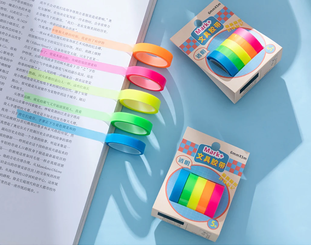 Transparent Tape Pet Color Mark And Paper Tape Can Be Hand-Teared And Can Be Written Hand Account Decorative Tape Student Tape