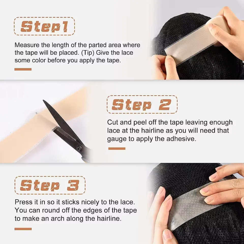 Fake Scalp Tape For Lace Wigs Tape Realistic Looking Parting Ultra-Thin Silicone Scar Tape With Knots Natural & Easy To Use image 6