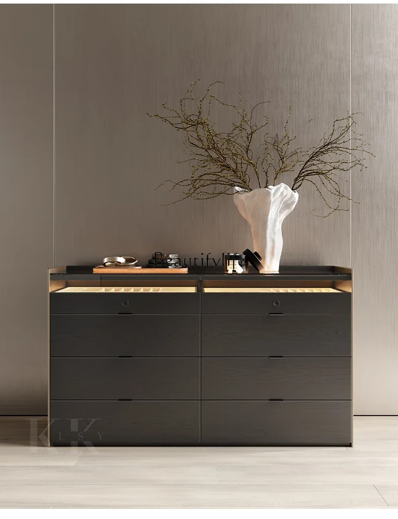 

LD33Jewelry Cabinet Home Floor Master Bedroom Tailstock Chest of Drawers Light Luxury Italian Style