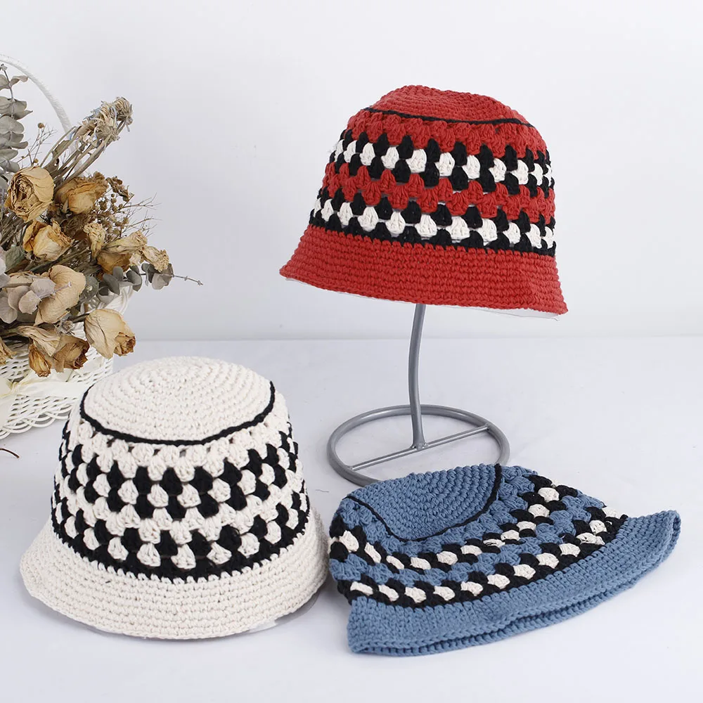 2023 Pure handmade crochet hat hats for women summe elegant women's hats sun visor beach hats women Women's bucket hat Golf cap