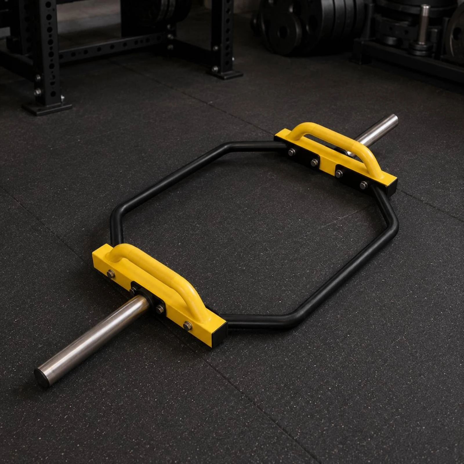 Home Gym Body Solid - บาร์ดึงน้ำหนักแบบหกเหลี่ยมสำหรับเดดลิฟท์ ใช้ร่วมกับแผ่นน้ำหนักโอลิมปิกได้ ผลิตจากเหล็กแข็ง ทนทาน เหมาะสำหรับการใช้งานในยิมมืออาชีพและยิมที่บ้าน