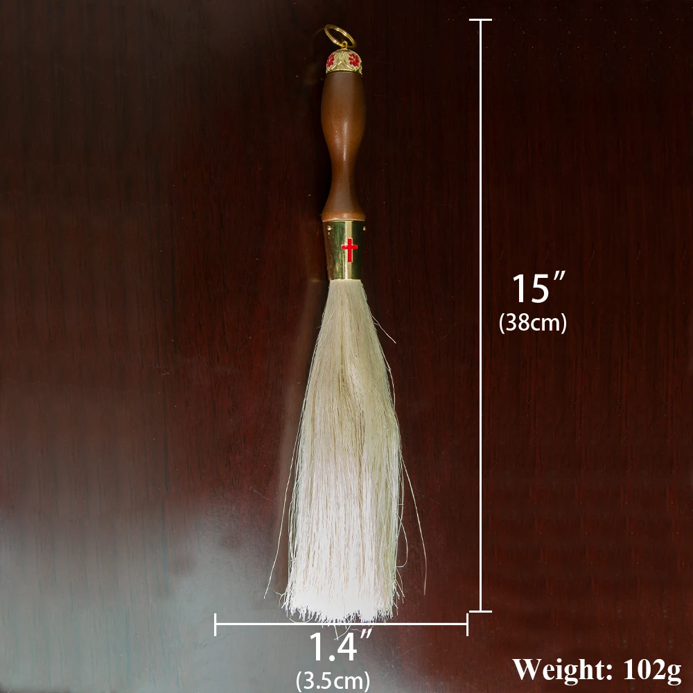 HTISOK Holy Water Brush Religious Mass Ritual Supplies Church Sprinkler with Artificial Wool Church Ornament