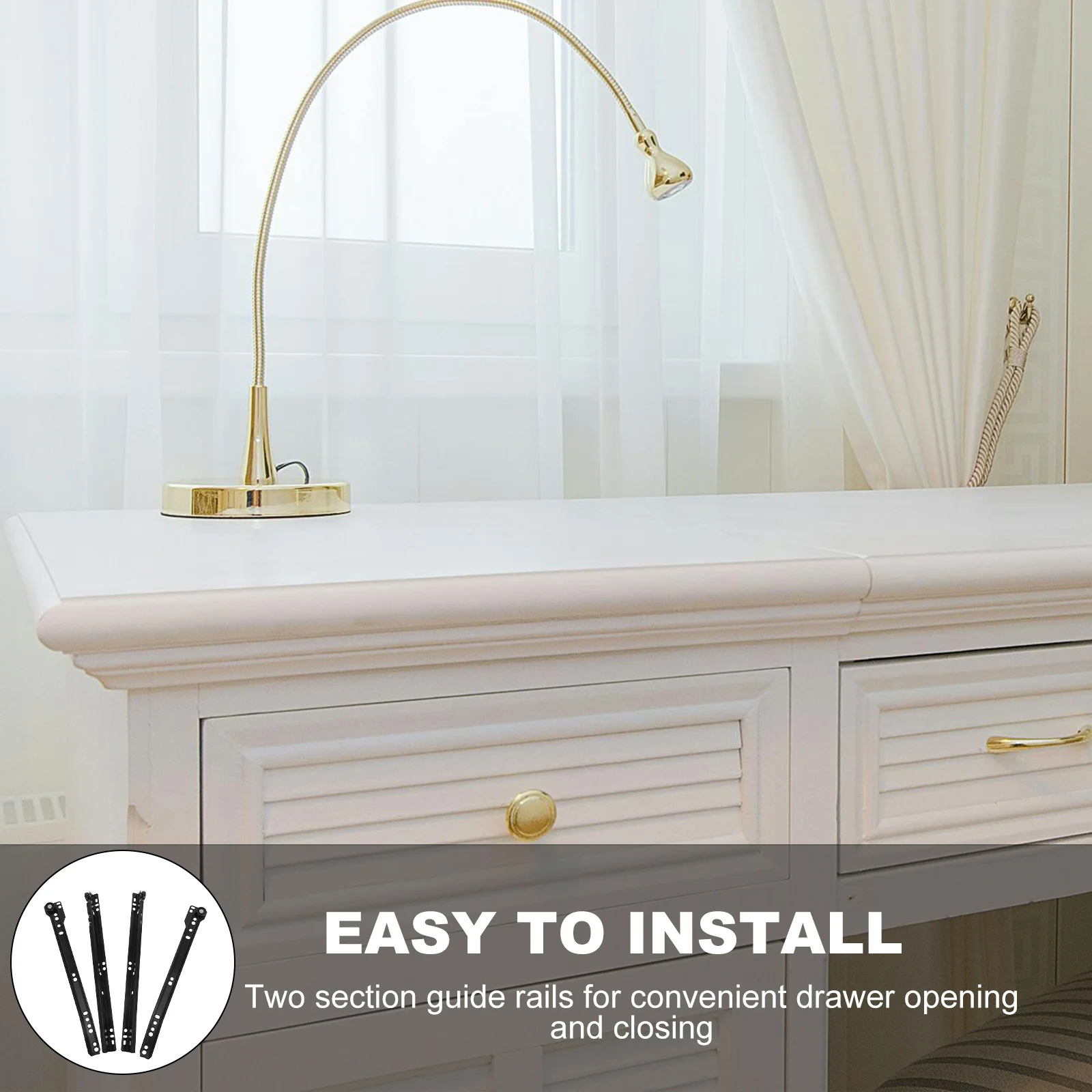 1 paio di guide per cassetti con montaggio inferiore, guide per cassetti resistenti da 500 mm, per armadietti da cucina, mobili, hardware di ricambio