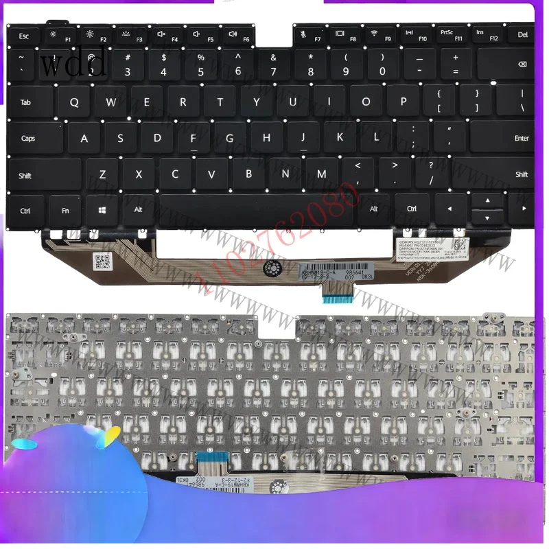 Nuevo Teclado para Portátil Huawei MateBook X Pro MACH-W19B MACH-W19C MACHD-WFE9Q MACH-W29C US Sin Teclas