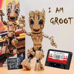 Marvel Groot Little Treeman Galaxy Guardian Alliance Cartoon Cute Puzzle Assembled Toys Boys Creative hand model gift