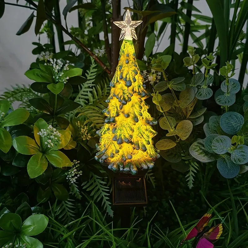 Solar betriebene Weihnachts baum Lichter Feiertags dekorationen im Freien wasserdichte Innenhof Rasen Lichter Landschaft Villa Garten Lichter