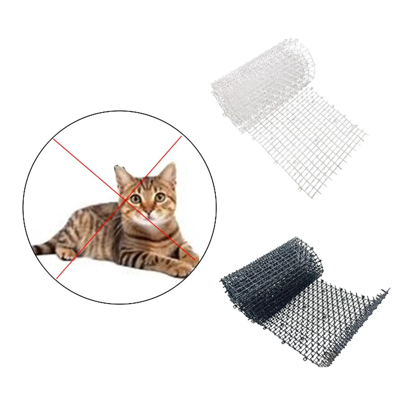 

Cat Scat Mat with Spikes Portable Cat Deterrent Mat for Indoor Wall Outdoor