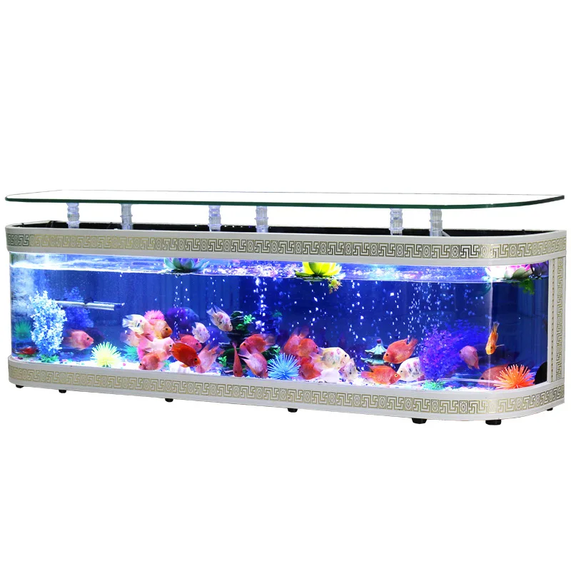 

European TV cabinet fish tank aquarium creative ecological glass living room home