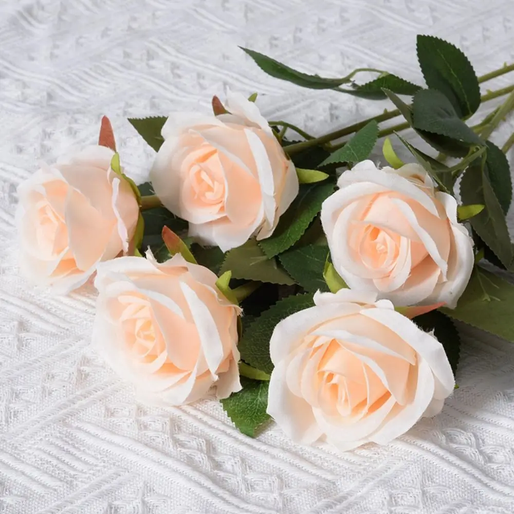 5 Stück Neue 10 Farben Künstliche Rosen DIY Partydekoration Festivalzubehör Künstliche Blumen Kleine Rosen Heimdekoration – Detail 13
