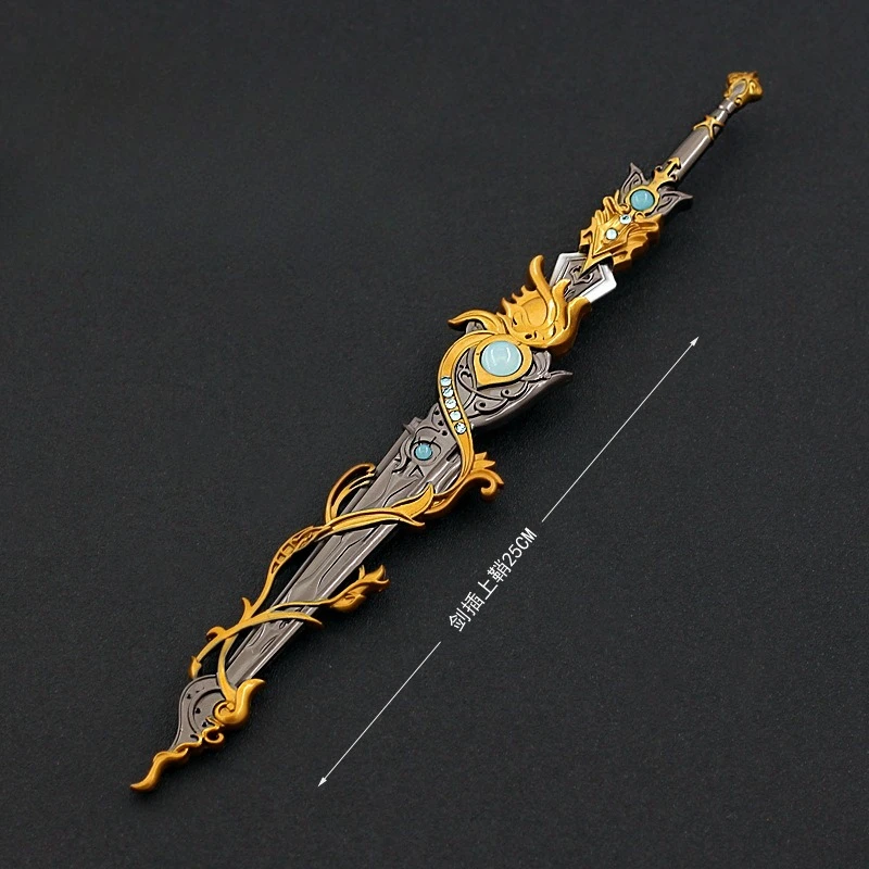22cm Heart of Sword Game Periphery Melee Samurai Metal Sword Kanata Model Karambit Crafts Decorate Ornaments Gifts Boys Toys