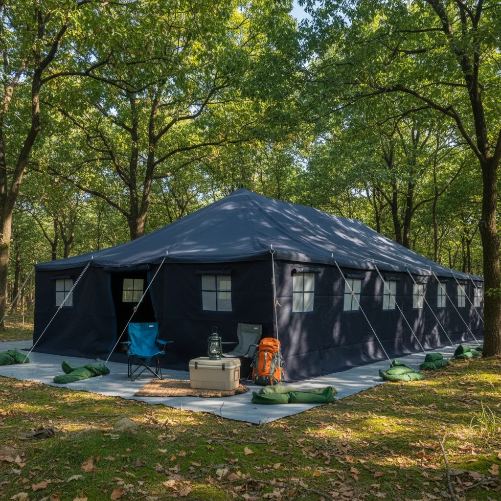 Factory 20 Man Waterproof Oxford Canvas Pipe Tent