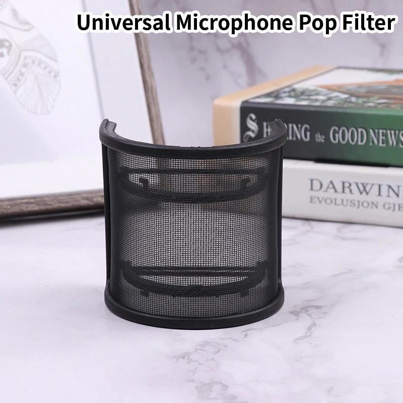 Universal Metal Microphone Filter Condenser Mic PC Studio Recording Windscreen