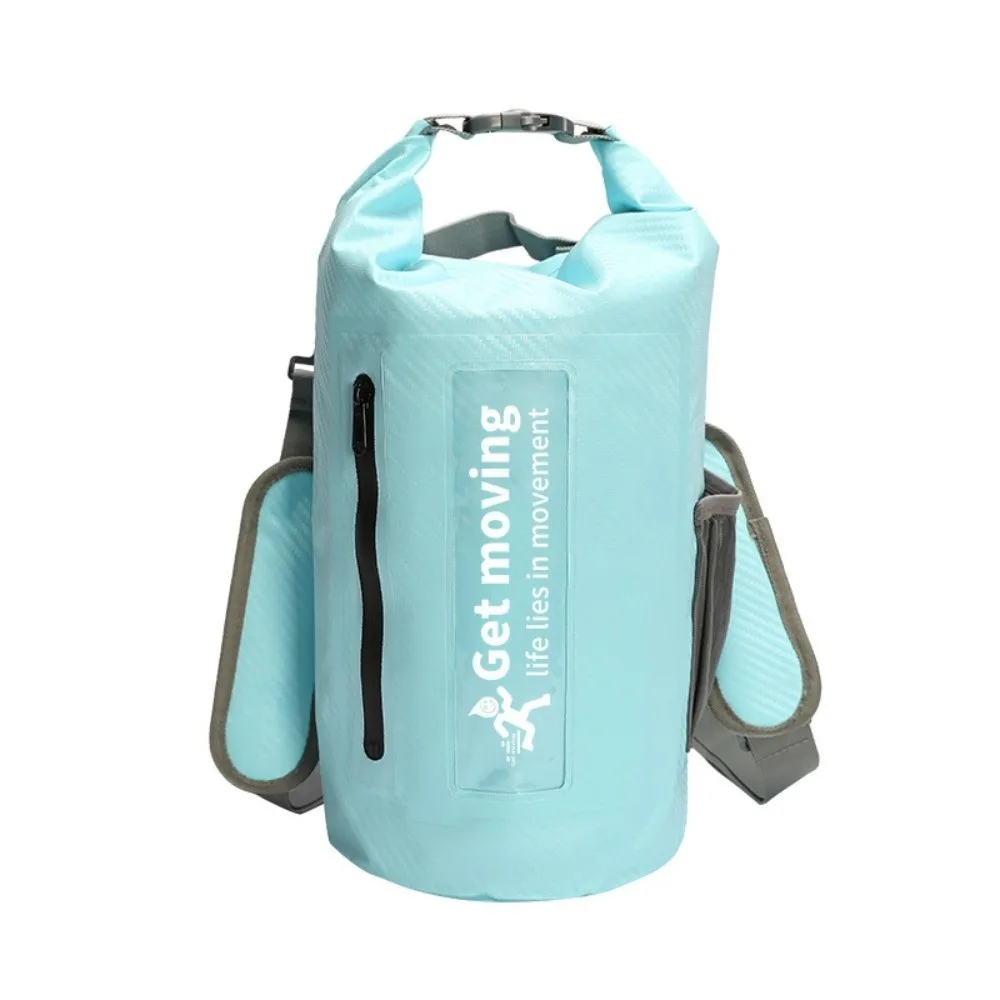 20L Waterproof Dry Bag with Shoulder Straps Large-Capacity Swimming Bucket Bag Lightweight Foldable Beach Backpack