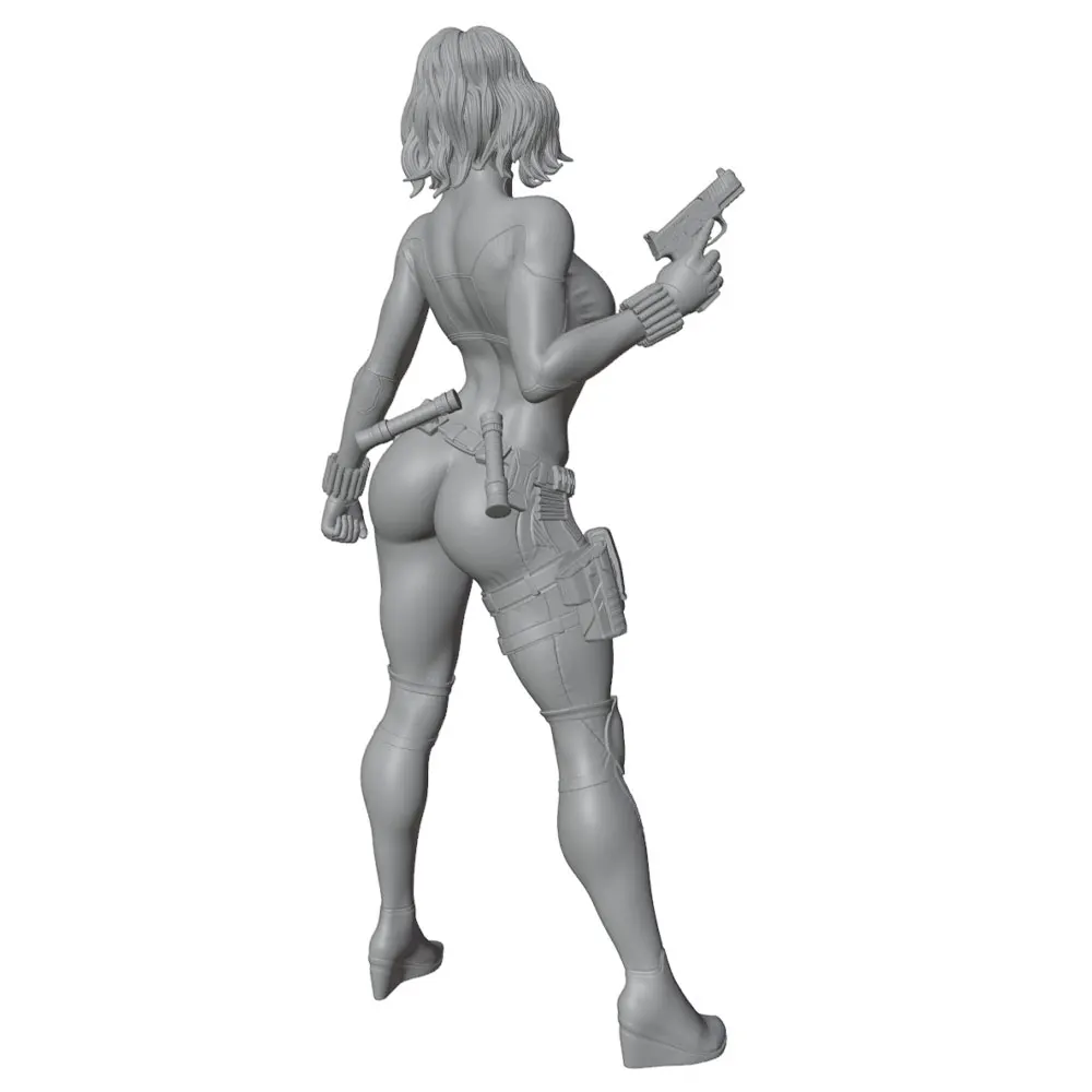 Figura resina pelo corto sin pintar para juegos de rol y coleccionismo