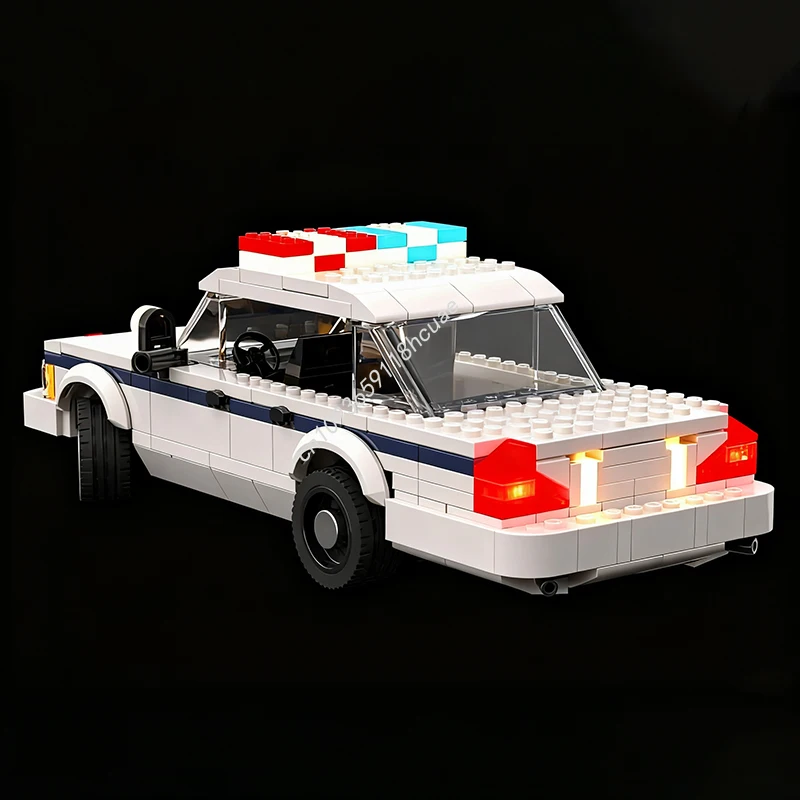 407 pçs moc clássico coroa victoria ii polícia interceptor cidade campeões supercar modelo blocos de construção crianças brinquedos presentes natal
