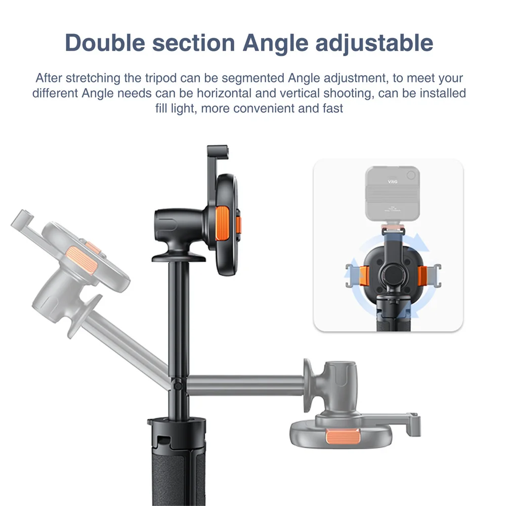 スマートフォン用ミニ磁気三脚,自撮り棒,クイックリリース,スマートフォンホルダー,iPhone,ライブvlog,VRIG-MG-16L