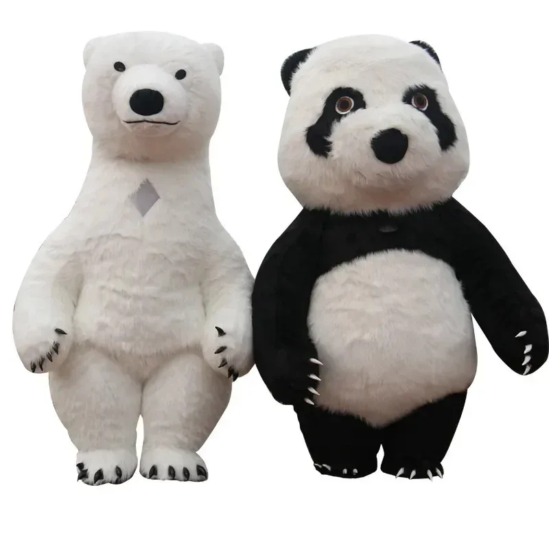 

Christmas 2.6m 3m Air Inflation Panda Polar Bear Mascot Costume For Advertising Customize Adult For Wedding Mascot Costume Anim