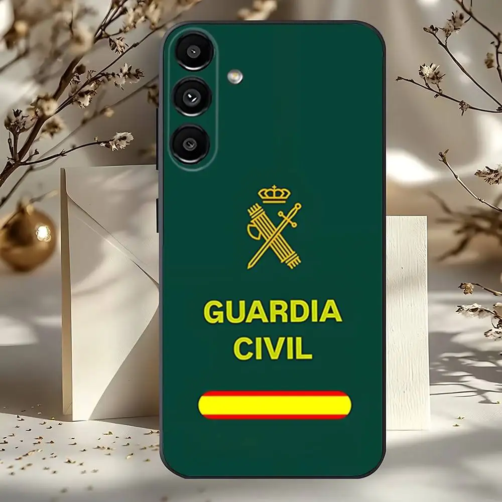 Флаг Испании, Гражданская гвардия Испании для Samsung Galaxy A73,52,32,71,41,53,31,72,22,5G,J7,Note,8,9 Мягкий черный пылезащитный чехол
