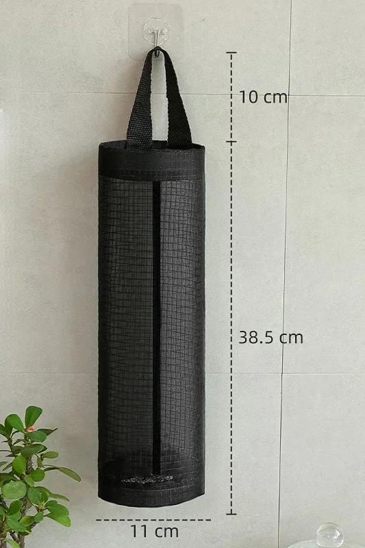 Kitchen Grocery Bag Home Holder Wall Mount Plastic Bag Holder Dispenser Hanging Storage Trash Garbage Bag Garbage Organizer