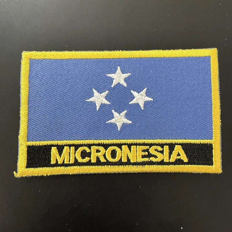

Micronesia Flag Embroidery Patches Iron on Saw on Transfer patches Sewing Applications for Clothes in Home&Garden