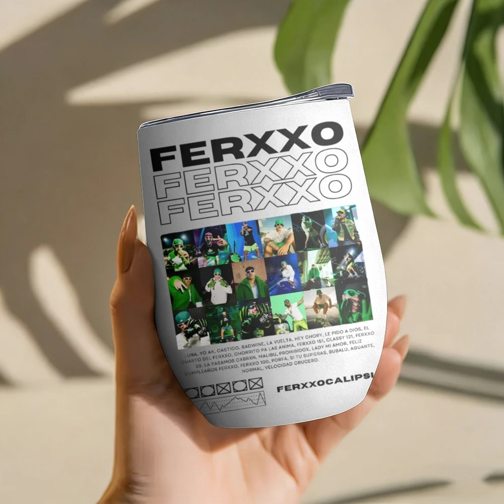 Rapper F-Ferxxo Vacuum Flasks 12oz Insulated Wine Tumbler Vacuum Coffee Mug Egg Shape Thermos Cup