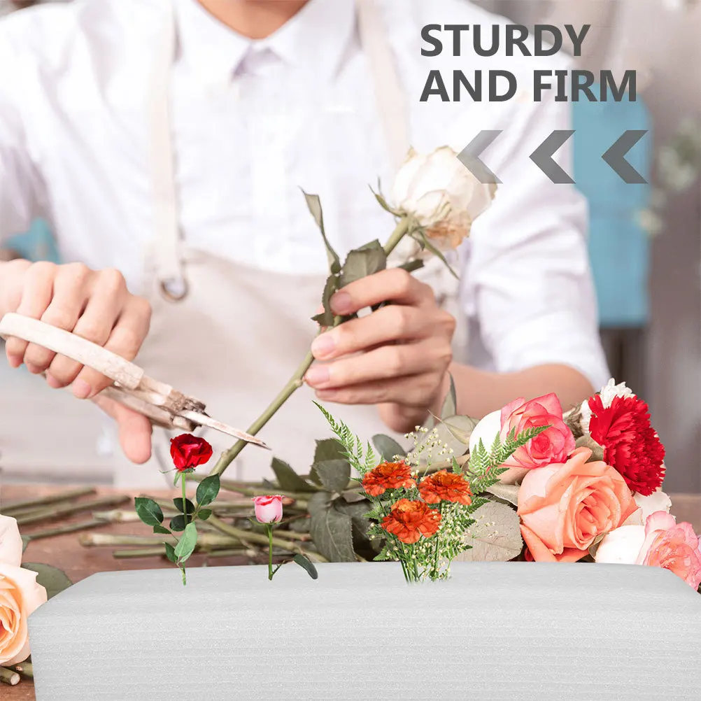 2개입 플로럴 폼 블록 화이트 웨트 플로럴 폼 베이스 꽃꽂이용 신선한 인공 꽃 공예 모델링