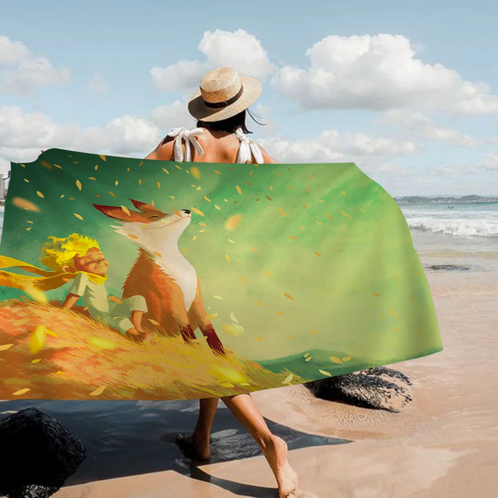 

The Little Prince and The Fox Big Microfiber Beach Towels Quick Dry Towel Sand Beach Towels Pool Towel for Travel Swim Pool Yoga