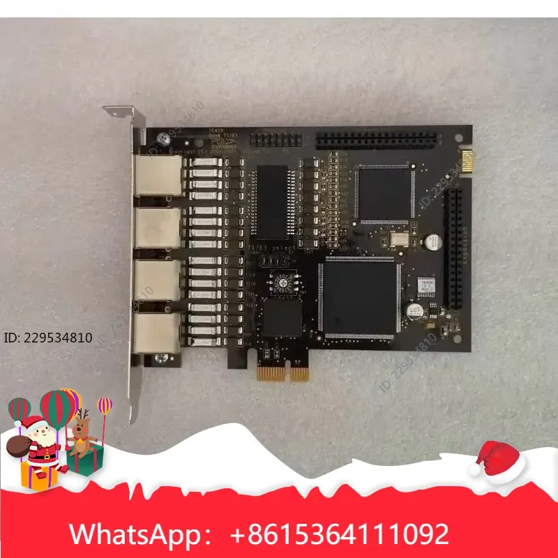 1pc TE420 PCIe x1 Four-Port T1 E1 Relay Voice Card for Compatible For Model，practical use