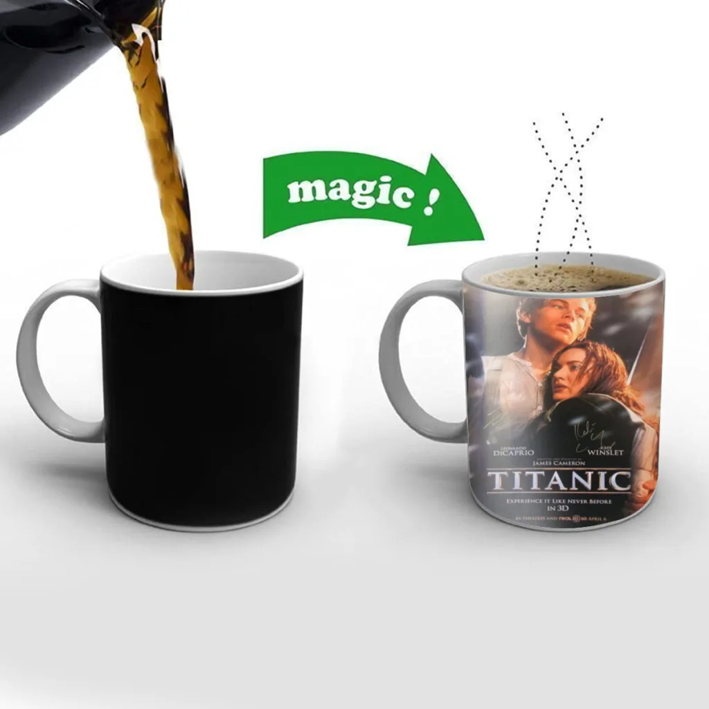 Retro Nordic Classic Movie Titanic Coffee Mugs And Mug Creative Color Change Tea Cup Ceramic Milk Cups Novelty Gifts