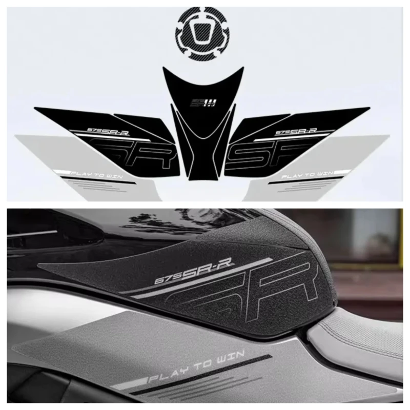 Frosted Fuel Tank Kit For CFMOTO 675SR-R 2024 Motorcycle, Protective Sticker, Traction Pad, Decals, Accessories