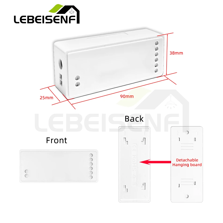 Zigbee 3.0 Smart LED Controller DC5-24V RGB + CCT RGBW RGB CCT luci di striscia monocolore Dimmer Smart Life Tuya APP controllo vocale