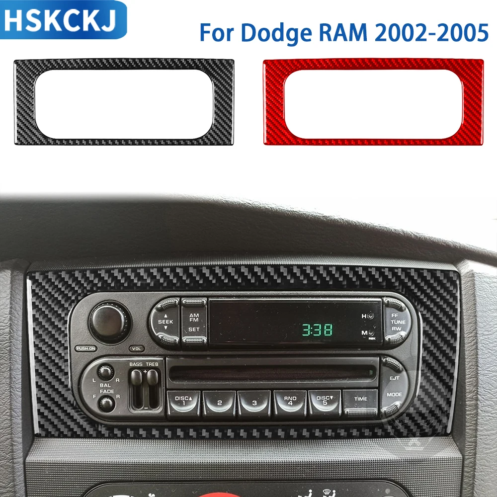 

For Dodge RAM 2002 2003 2004 2005 Accessories Carbon Fiber Car Interior Radio Panel Trim Sticker Decoration