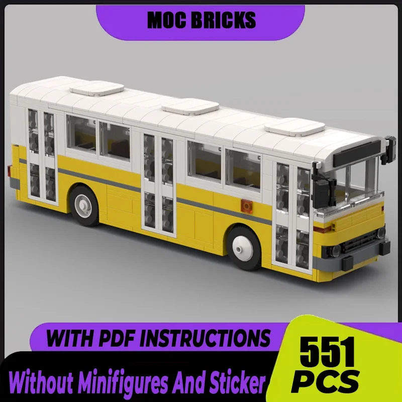 City Car Series Moc Building Bricks 260 City Bus Model Technology Modular Blocks Construstion DIY Assembly Toys Gifts