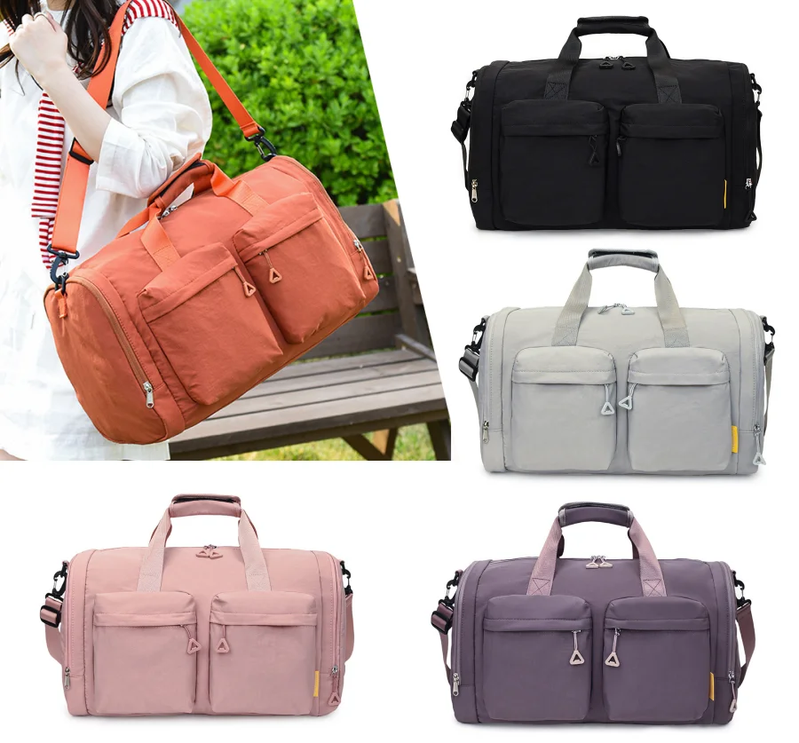 

New Foldable Dry-wet Separation Travel Handbag, Simple and Fashionable Fitness Bag, Independent Shoe Compartment Crossbody Bag