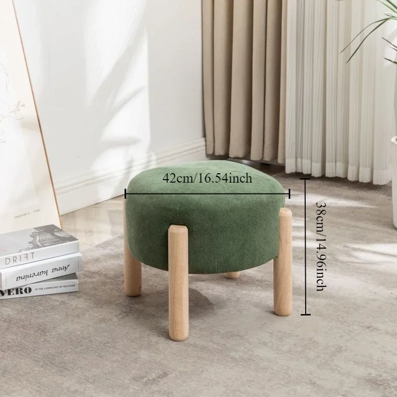 

Home European Style Stools Household Footrest Can Sit on Low Stool Simple Shoe Changing Stool Bedroom Living Room Sofa Ottomans