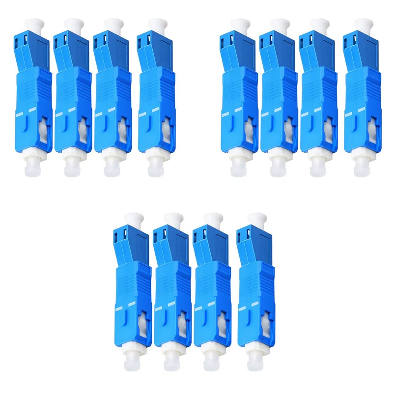 

ABSE-12 Pack Single Mode 9/125Um SC/UPC Male To LC/UPC Female Hybrid Optical Fiber Adapter Connector For Optical Power Meter