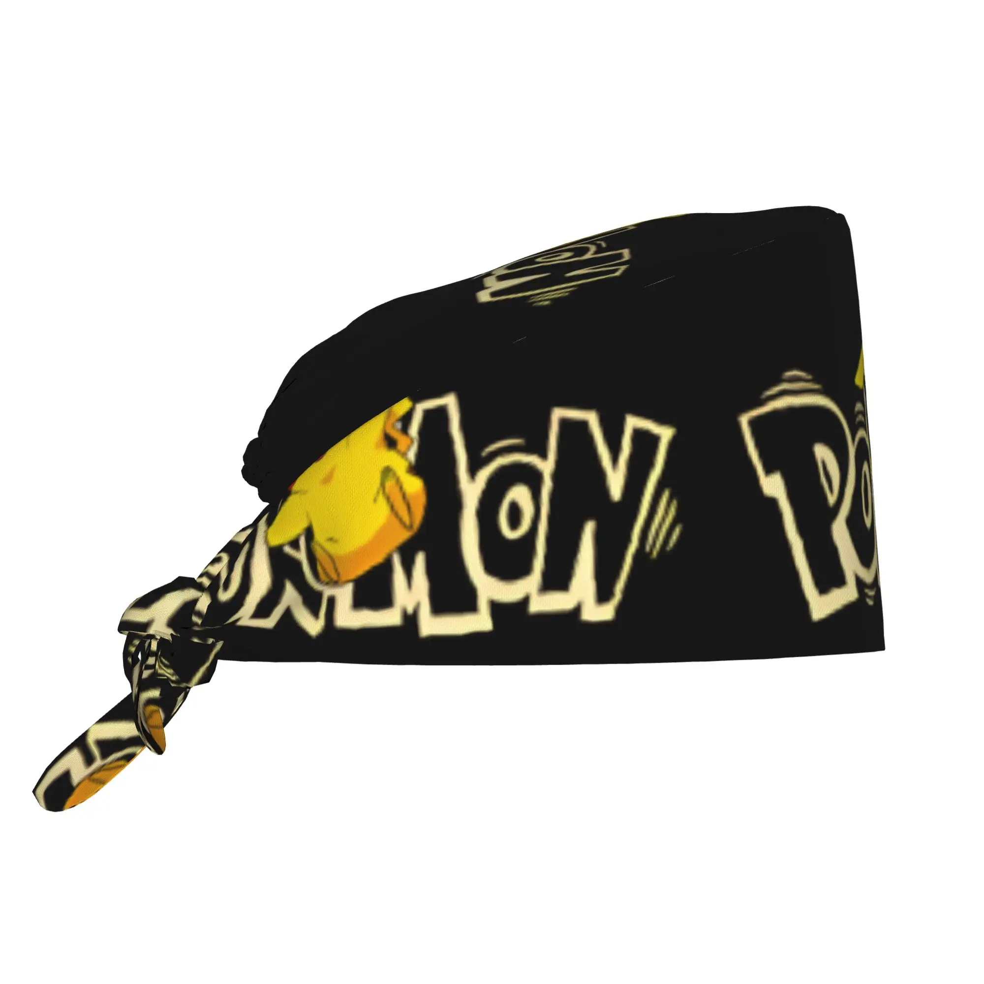 

Custom Adjustable Pokemoned P-Pikachus Working Hat Men Women Classical Anime Surgical Hat for Dentist