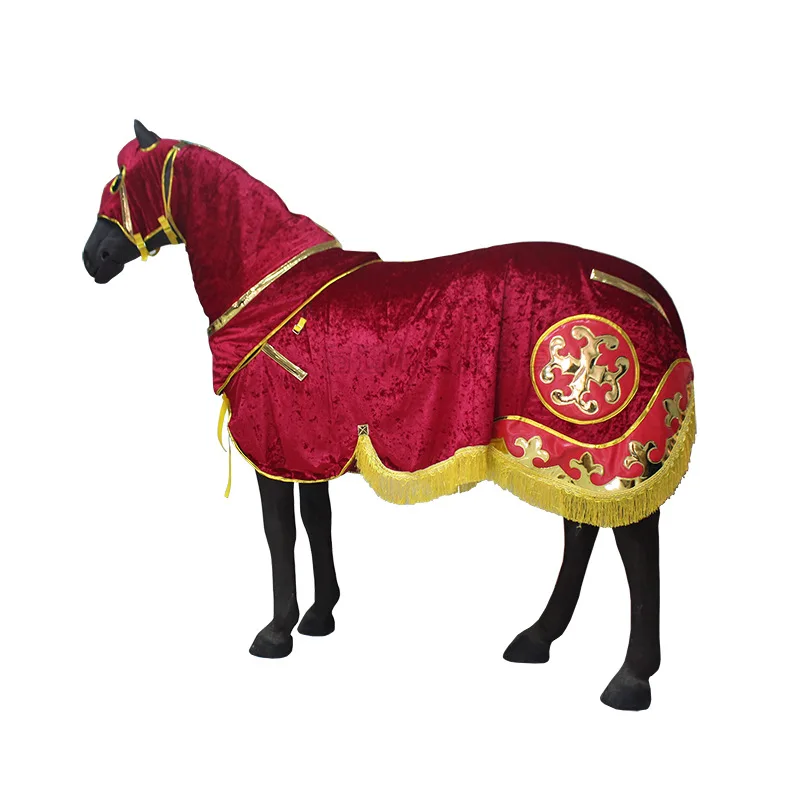 Colorful Detachable 2-Piece Ethnic Style Horsewear, Soft Velvet Fabric, Comfortable Spring Autumn Riding Jacket