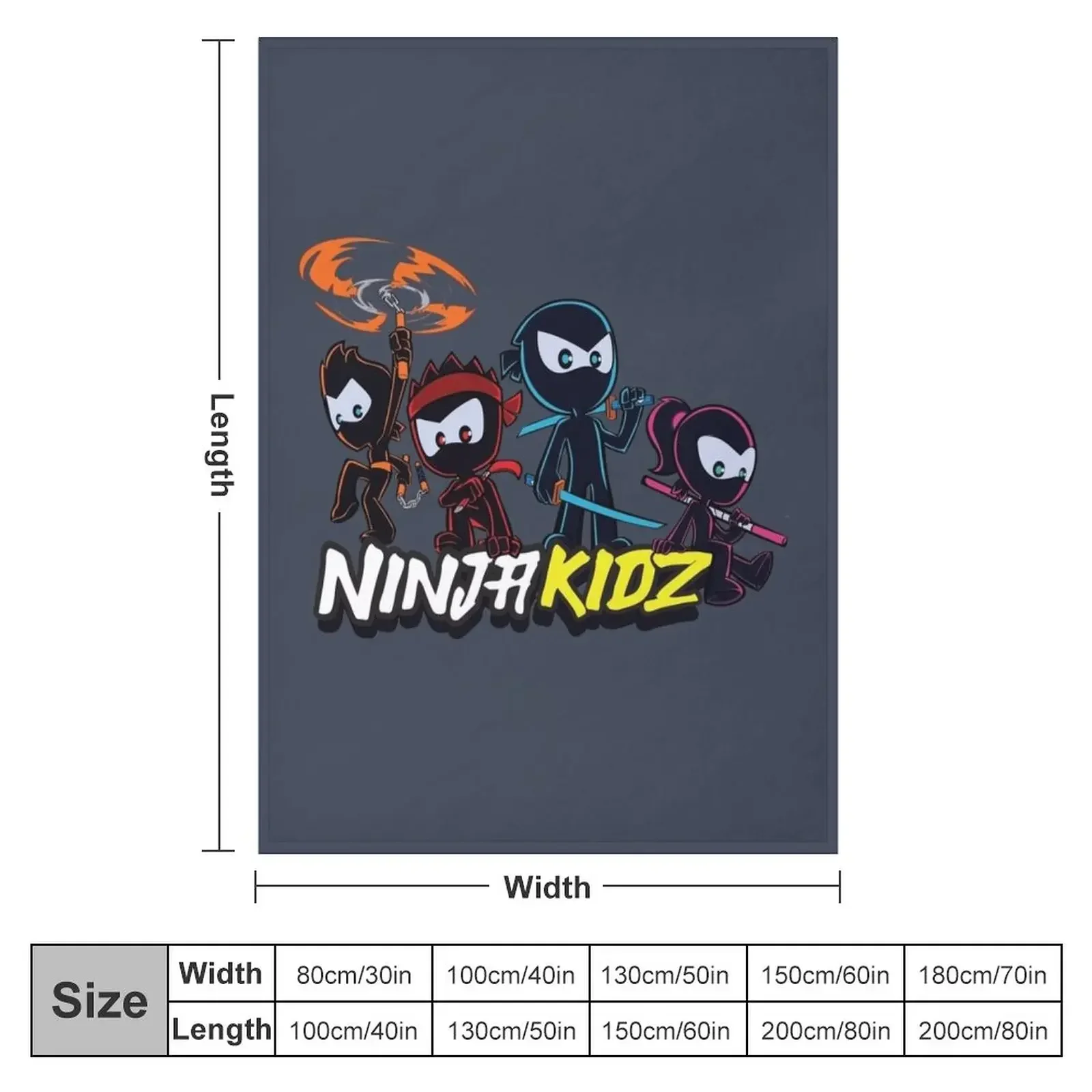 Ninja Kidz Throw Blanket Soft Plush Plaid Kid'S Blankets