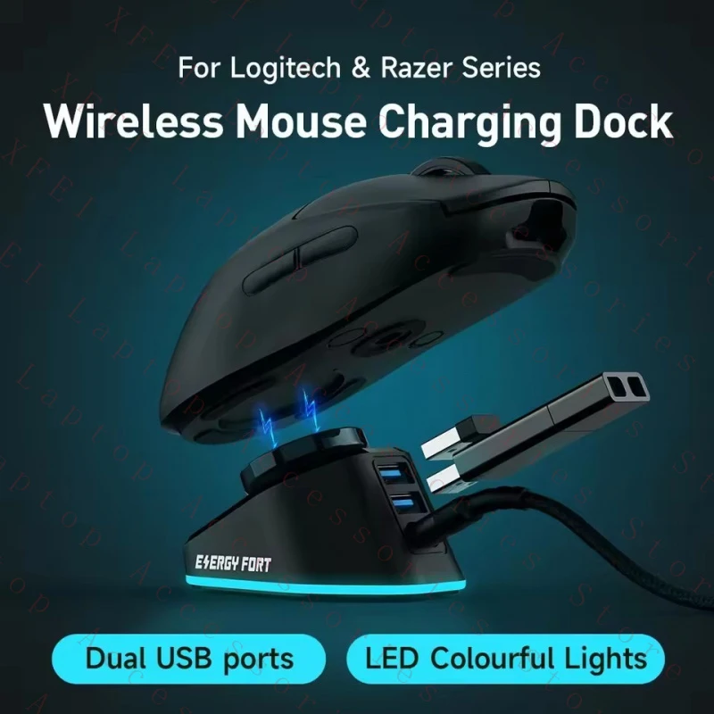 D  Mouse Charging Base For Logitech G502 X/G703/G903/GPW Mouse Charging Dock