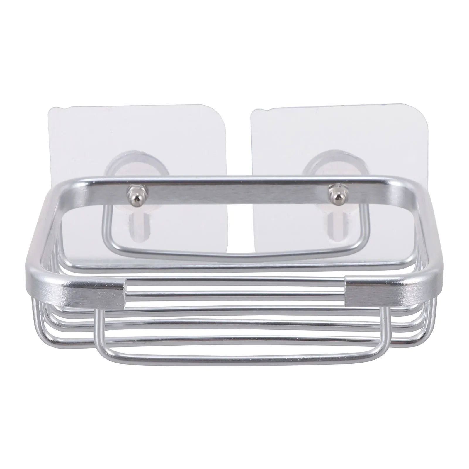 

No Punch Soap Dish Holder Rack Aluminum Material Wall Mount Self Draining Slatted Storage Bathroom Travel Organizer Countertop